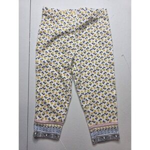 Carters Baby Girls 12M Yellow Llama Bodysuit and Floral Leggings 2pc Outfit Set